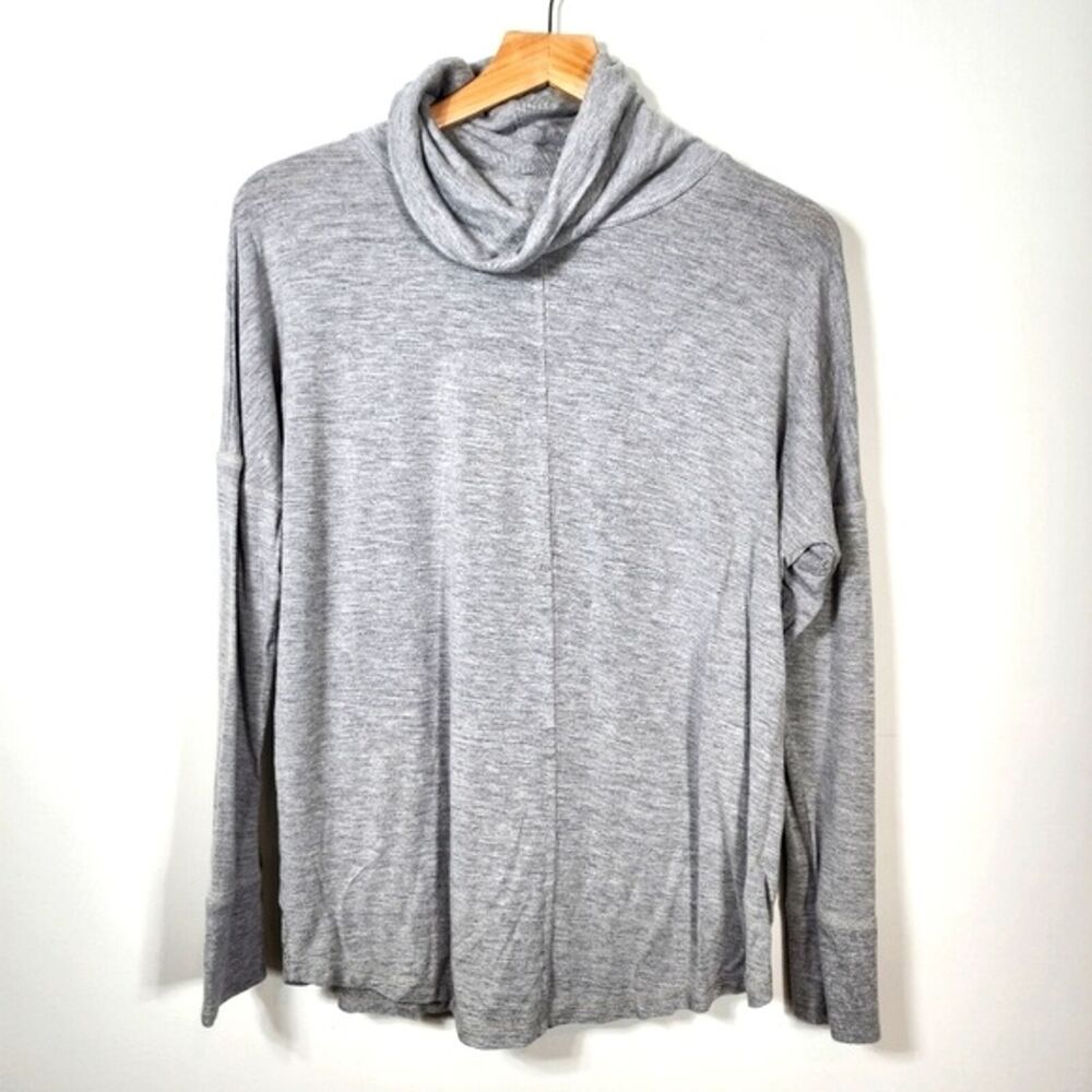 Gray Heathered Rachel Zoe Ribbed Turtleneck Size Medium